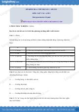 Đề kiểm tra 1 tiết Văn 9 - Đề số 9